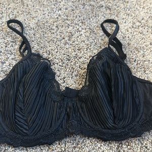 Vintage La perla plisse pleated bra black